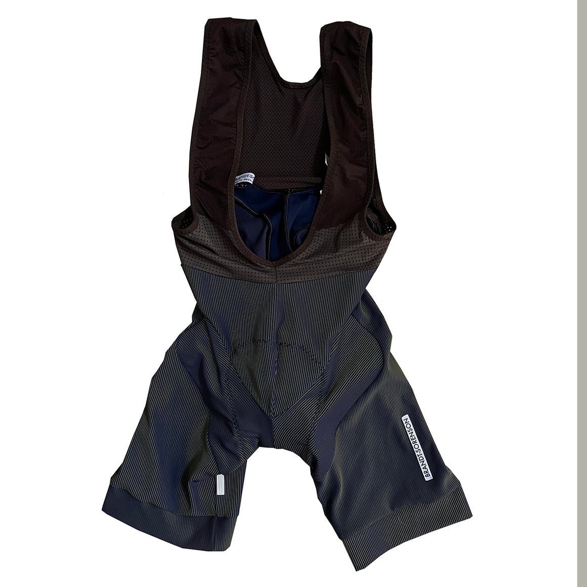 Rib Knit Bib Cycling Shorts: Two-Tone  Blue/Lime Green
