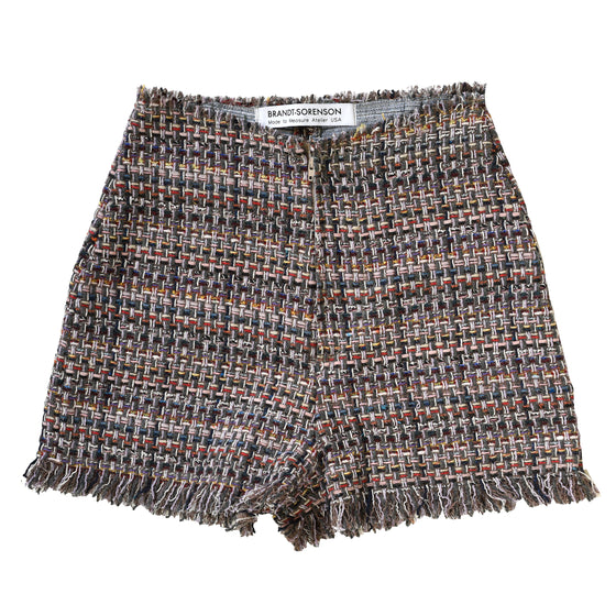 Boucle Mini Frayed Shorts