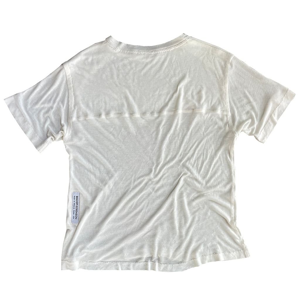 Hand Stitched T-shirt Silk Jersey / Cashmere Tissue