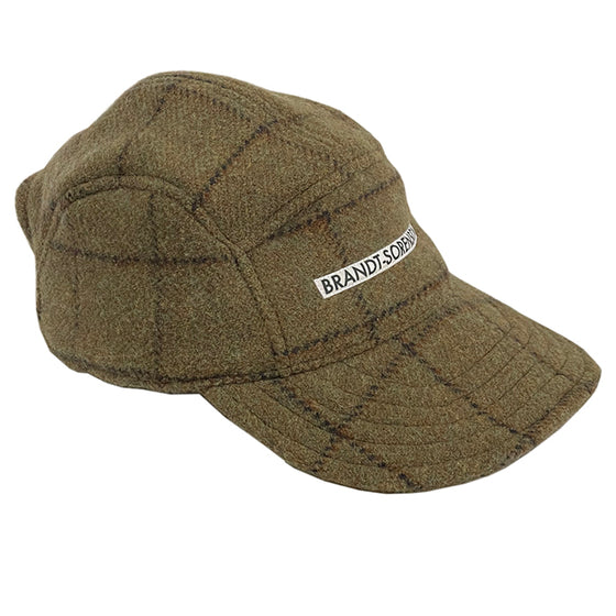 Wool Tweed Grid Run Cap