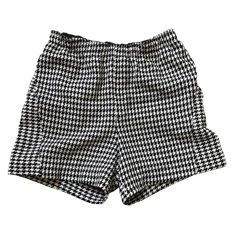 Houndstooth Wool Shorts