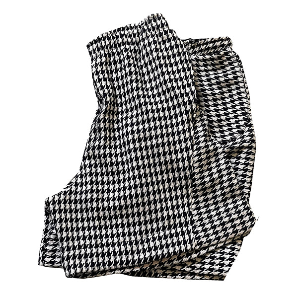 Houndstooth Wool Shorts
