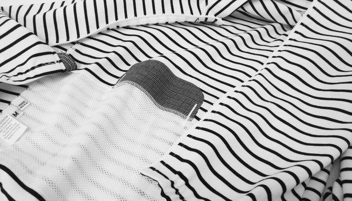 Polo Stripe: White LS