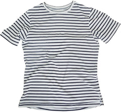 Black and white 2025 striped running shirt