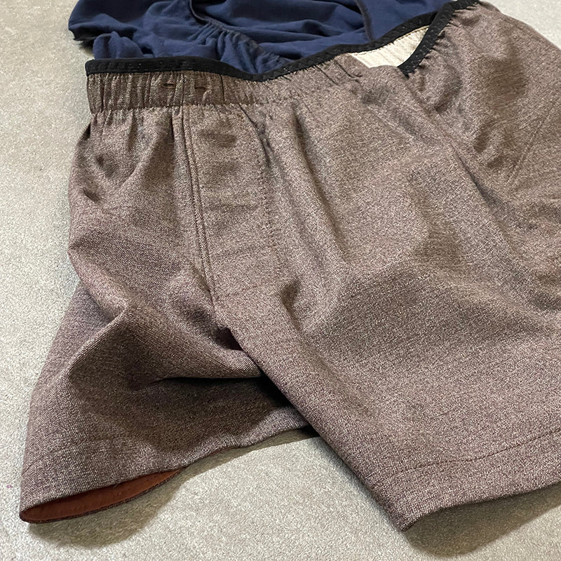 Taupe Pure Wool Trail Shorts