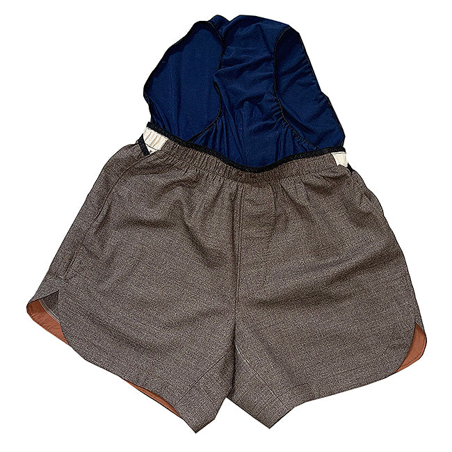 Taupe Pure Wool Trail Shorts